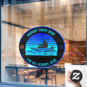 Bigfootカスタマイズ魚釣りタックルショップロゴフロント ウィンドウサイン (カフェ窓)