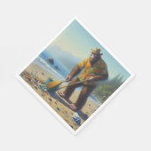 Bigfootクリーニングビーチ スタンダードランチョンナプキン (角)