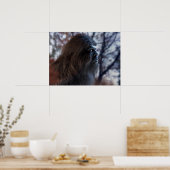 BIGFOOTサスカッチポートレートINプロフィールAT DUSK II ポスター (キッチン)