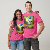 Bigfoot乗馬ユニコーンビグフットUfos Weとの自撮り Tシャツ (ユニセックス)