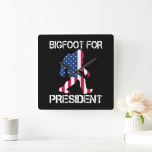Bigfoot社長のためのおもしろいbigfoot スクエア壁時計