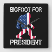 Bigfoot社長のためのおもしろいbigfoot スクエア壁時計 (正面)