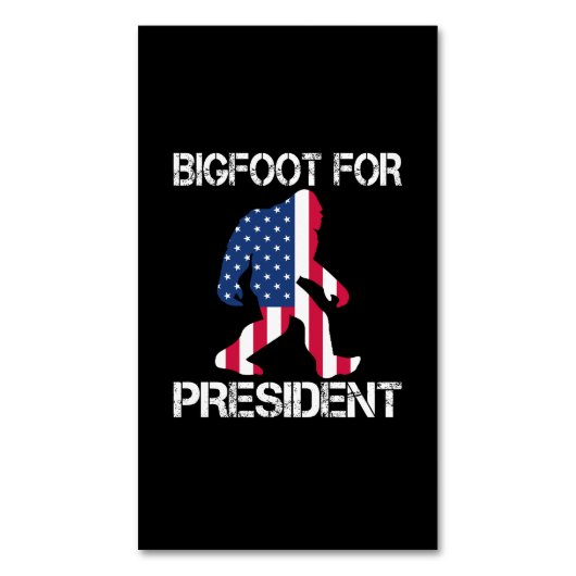 Bigfoot社長のためのおもしろいbigfoot マグネット名刺 (正面縦)