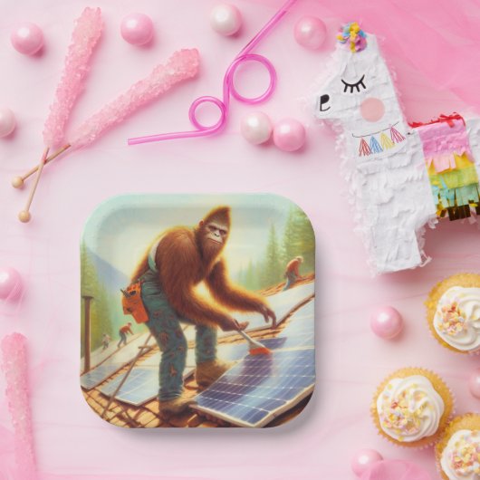 Bigfoot設置パネ太陽のル ペーパープレート (パーティー)