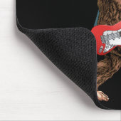 Bigfoot遊はSasquatcのエレキギターロック マウスパッド (コーナー)