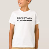Bigfoot食べ My Homework Tシャツ (正面)