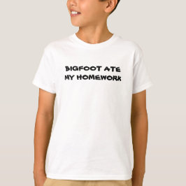 Bigfoot食べ My Homework Tシャツ