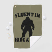 Bigfoot おもしろい - Fluent in Hide and Seek ゴルフタオル (インサイチュ)