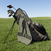 Bigfoot おもしろい - Fluent in Hide and Seek ゴルフタオル (グリーン)