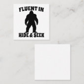 Bigfoot おもしろい - Fluent in Hide and Seek スクエア名刺 (正面/裏面)