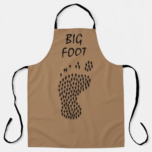 bigfoot,サスカッチ，フットプリント，skunk+ape, エプロン (正面)