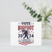 Bigfoot 2024サスカッチの投票大統領の ポストカード (スタンド正面)