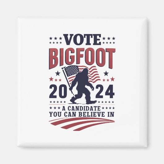 Bigfoot 2024サスカッチの投票大統領の マグネット (正面)