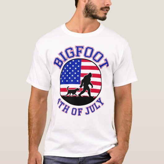 Bigfoot 4th of 7月おもしろいTee Tシャツ (正面)