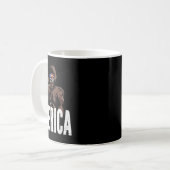 Bigfoot 4th Of 7月アメリカ独立記念日Asl コーヒーマグカップ (正面左)