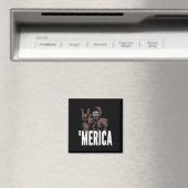Bigfoot 4th Of 7月アメリカ独立記念日Asl マグネット (インサイチュ (食洗機))