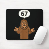 Bigfoot 67 Meme Six Seven Funny Sasquatch マウスパッド (マウス)