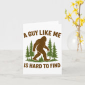 Bigfoot A Guy Like Me Is Hard Forest Hiking Humor  カード (黄色い花)
