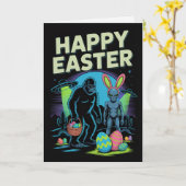 Bigfoot Alien Easter Card カード (黄色い花)