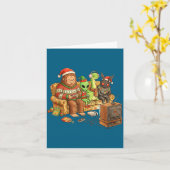 Bigfoot Alien Nessie Mothman Retro Gaming Christma カード (黄色い花)