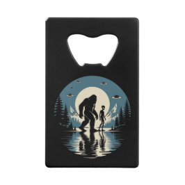 Bigfoot Alien UFO Cryptid Bottle Opener クレジットカード栓抜き
