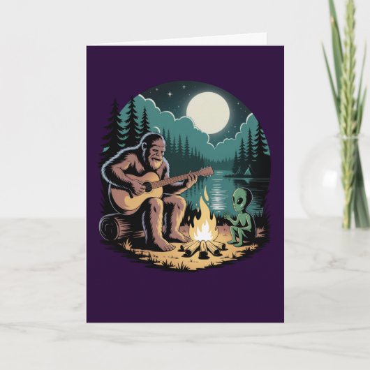 Bigfoot Alien UFO Cryptid Encounter Paranormal  カード (正面)