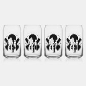 Bigfoot Alien UFO Cryptid Etched Glasses ガラス缶 (正面)