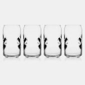 Bigfoot Alien UFO Cryptid Etched Glasses ガラス缶 (左)