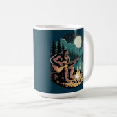 Bigfoot Alien UFO Cryptid Paranormal Encounter Mug コーヒーマグカップ (正面右)