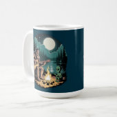 Bigfoot Alien UFO Cryptid Paranormal Encounter Mug コーヒーマグカップ (正面左)