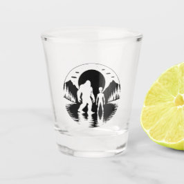Bigfoot Alien UFO Cryptid Shot Glasses ショットグラス