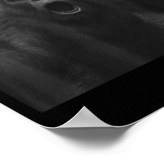 Bigfoot Alien Ufo Selfie Funny Sasquatch Meme Men  ポスター (角)