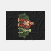 Bigfoot Alien Video Games Gaming Sasquatch Ufo Men フリースブランケット (正面(横))