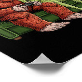 Bigfoot Alien Video Games Gaming Sasquatch Ufo Men ポスター (角)