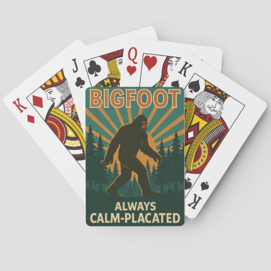 Bigfoot – Always Calm-Placated Playing Cards トランプ (裏面)