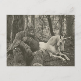 Bigfoot and a Unicornヴィンテージ撮影はがき ポストカード
