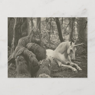 Bigfoot and a Unicornヴィンテージ撮影はがき ポストカード