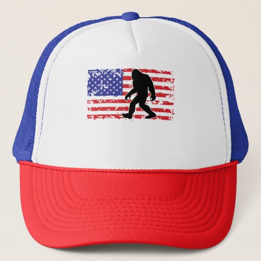 Bigfoot and the American Flag キャップ (正面)