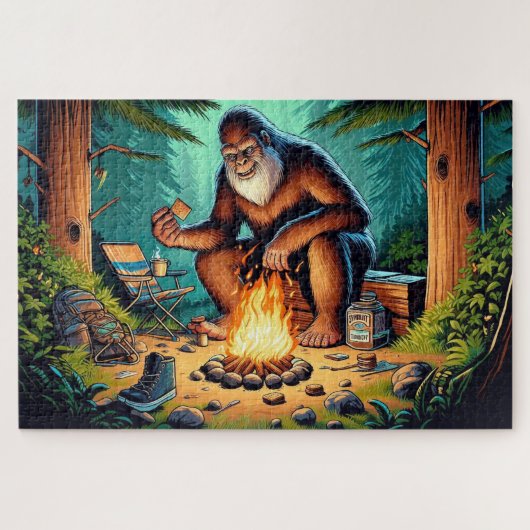 Bigfoot and the Campfire S’mores, Bigfoot Campfire ジグソーパズル (横)