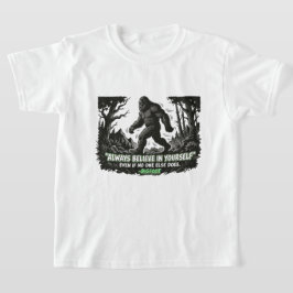 Bigfoot Believe In Yourself Kids Funny Sasquatch Tシャツ