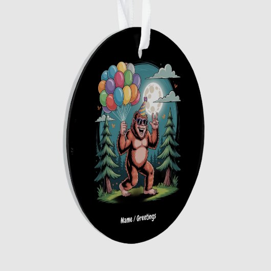 Bigfoot Birthday Party Bash Balloons オーナメント (正面)