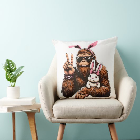 Bigfoot Bunny Funny Easter Day Sasquatch クッション (椅子)