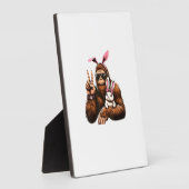 Bigfoot Bunny Funny Easter Day Sasquatch T-Shirt フォトプラーク (側面)