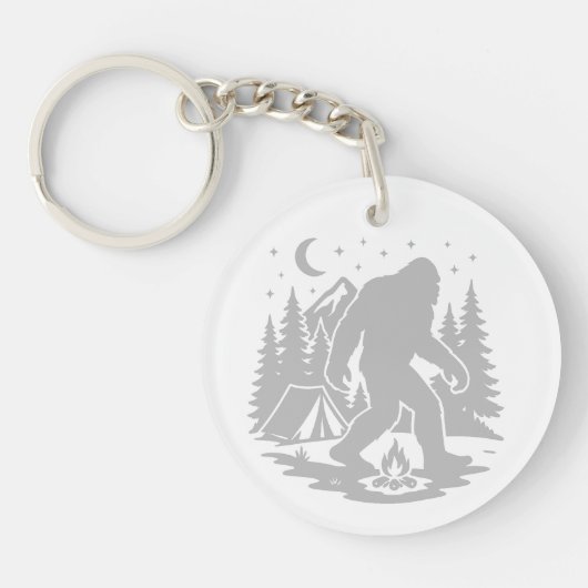 Bigfoot Camping Acrylic Keychain キーホルダー (正面)