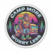 Bigfoot Camping-Camp More Worry Less シール (正面)