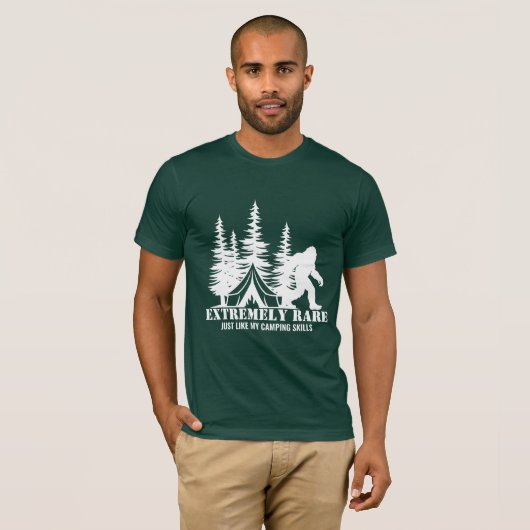 BigFoot Camping Forest Extremely Rare Funny Custom Tシャツ (正面フル)