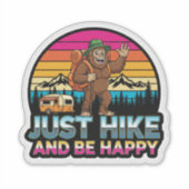 Bigfoot Camping-Just hike And Be Happy シール (正面)