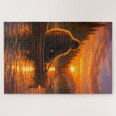 Bigfoot Canoe sunset reverie ジグソーパズル (横)