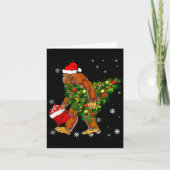 Bigfoot Carrying Christmas Tree Sasquatch Believer カード (正面)