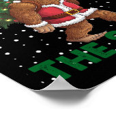 Bigfoot Christmas Funny Squatchin Through The Snow ポスター (角)